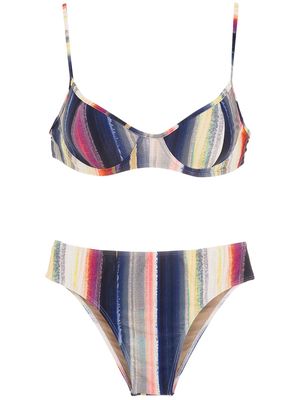 Lygia & Nanny Lilica stripe-print bikini set - Multicolour