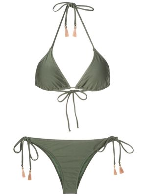 Lygia & Nanny Maya tassel-detail bikini set - Green