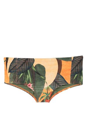 Lygia & Nanny Parati botanical-print swimming trunks - Orange