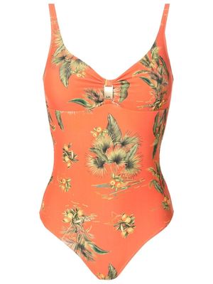 Lygia & Nanny Roberta floral-print swimsuit - Orange