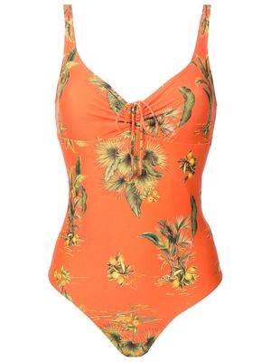 Lygia & Nanny Rosa floral-print swimsuit - Orange