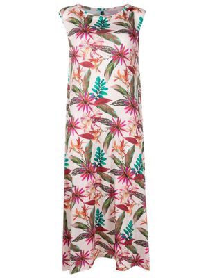 Lygia & Nanny Tie botanical-print midi dress - Multicolour