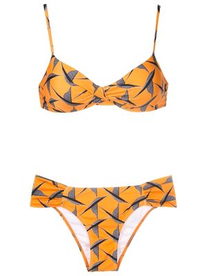 Lygia & Nanny Vitória bird-print bikini set - Orange