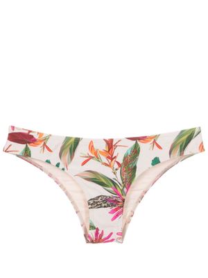 Lygia & Nanny Waikiki botanical-print bikini bottoms - White