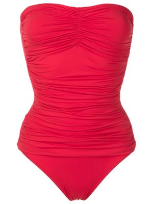 Lygia & Nanny Wangari Fluity ruched swimsuit - Red