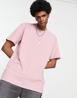 Lyle & Scott Archive oversized fit T-shirt in pink