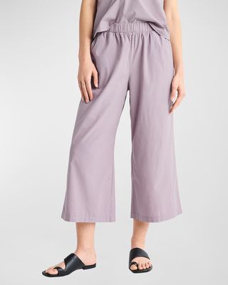 LYR Wide-Leg Cotton-Blend Pants
