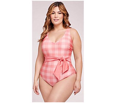 LYSA-Love Your Size Always Belted One-Piece-Gin ham