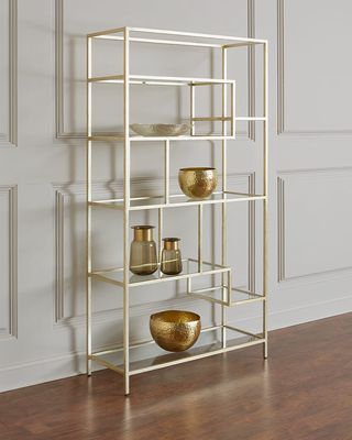 Lysette Silver Leaf Etagere