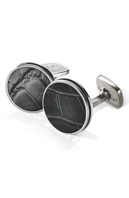 M-Clip® Alligator Cuff Links in Stainless Steel/Black 