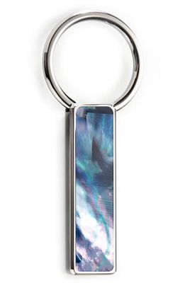 M-Clip® Mother-of-Pearl Key Chain in Silver/gray 