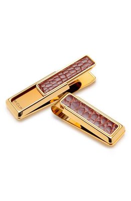 M-Clip® New Yorker Alligator Money Clip in Medium Brown 