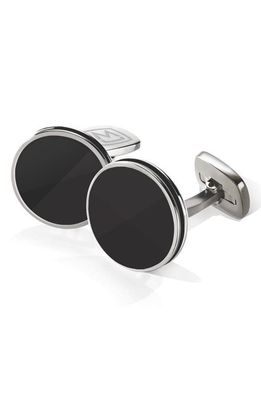 M-Clip® Stainless Steel Cuff Links in Stainless Steel/Black