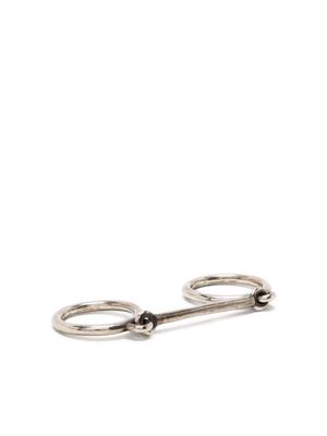 M. Cohen distressed double-finger ring - Silver