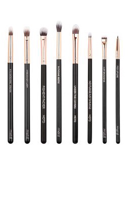 M.O.T.D. Cosmetics Lux Vegan Eye Makeup Brush Set in Black.