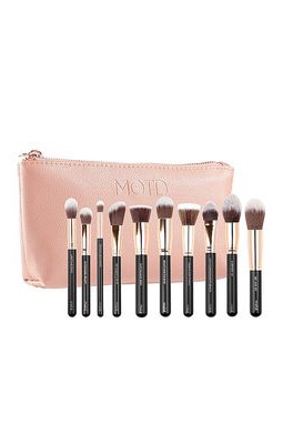 M.O.T.D. Cosmetics Pro Face Makeup Brush Set in Black.