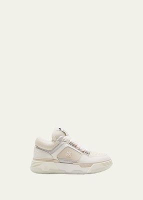 MA-1 Clear-Sole Leather Low-Top Sneakers