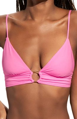 Maaji Bombon Shine Reversible Bikini Top in Pink