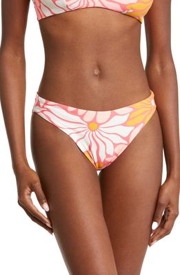 Maaji Dali Flowers Sublimity Reversible Classic Bikini Bottoms in Orange