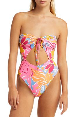 Maaji Jungle Rain Katy Convertible One-Piece Swimsuit in Pink Multi