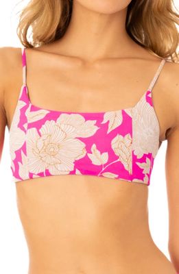 Maaji Zayla Floral Duo Reversible Bikini Top in Pink