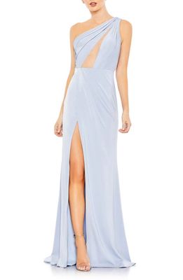 Mac Duggal Asymmetric Cutout Gown in Powder Blue