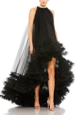 Mac Duggal High-Low Tulle Gown in Black