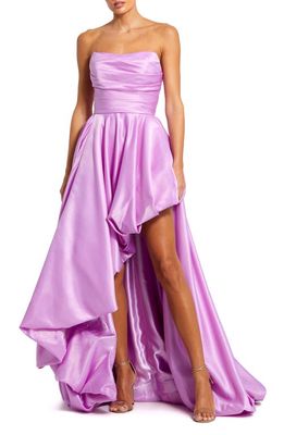 Mac Duggal Strapless Asymmetric A-Line Gown in Orchid