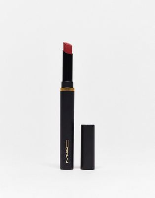 MAC Powder Kiss Velvet Blur Slim Lipstick - Stay Curious-Red