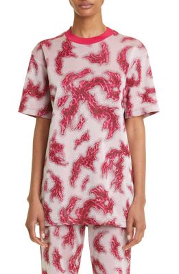 MACCAPANI Dondi Floral Jacquard Knit Top in Red