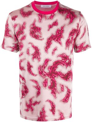 Maccapani graphic-print jacquard T-shirt - Pink