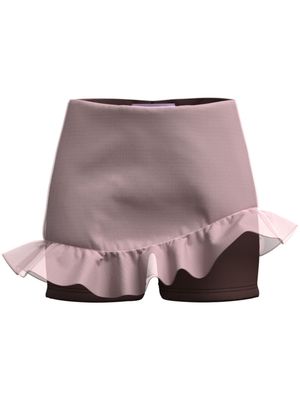 Maccapani Tonia ruffled layered skorts - Pink