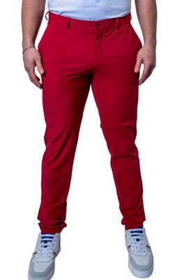 Maceoo Allday Slim Fit Pants in Red