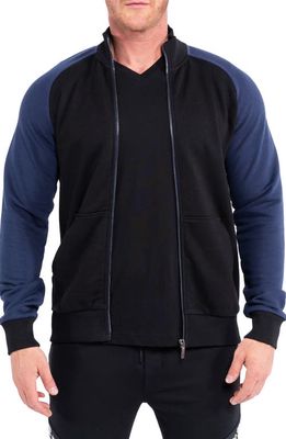 Maceoo Blueside Black Zip Jacket 