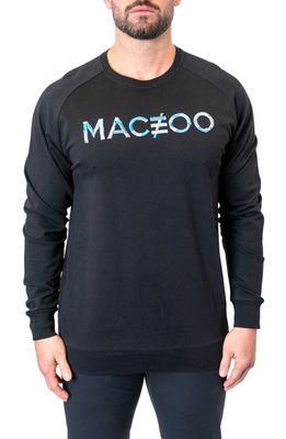 Maceoo Camo Logo Cotton Blend Sweater in Black