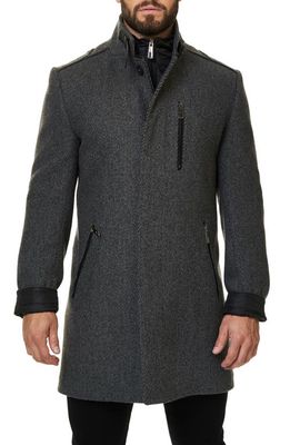 Maceoo Captain Wool Blend Coat in Grey