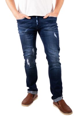 Maceoo Distressed Stretch Jeans in Z/dnublue
