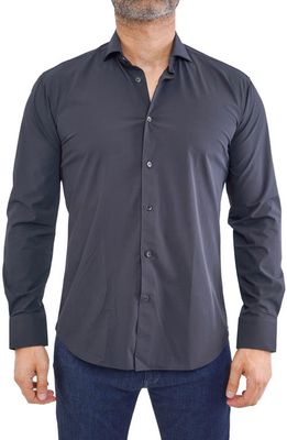 Maceoo Einstein Stretch Core Button-Up Shirt in Black