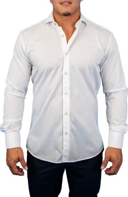 Maceoo Fibonacci True White Button-Up Shirt