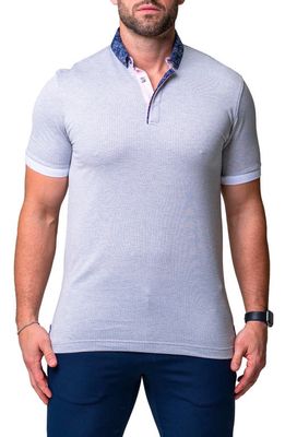 Maceoo Mozartrigg Button-Down Polo in Grey