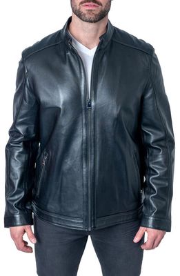 Maceoo Smooth Black Leather Jacket