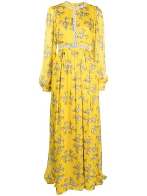 Macgraw Baroque floral-print gown dress - Gold