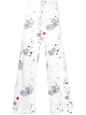 Macgraw drawstring loose-fit trousers - White