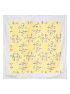 Macgraw floral-print silk scarf - Yellow