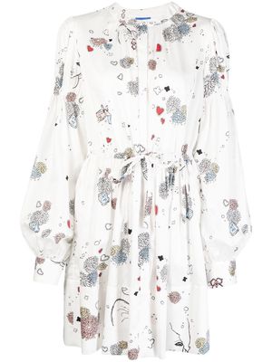 Macgraw In Cahoots printed mini dress - White