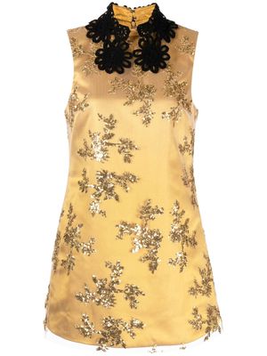 Macgraw Repertoire sequin-embellished mini dress - Gold
