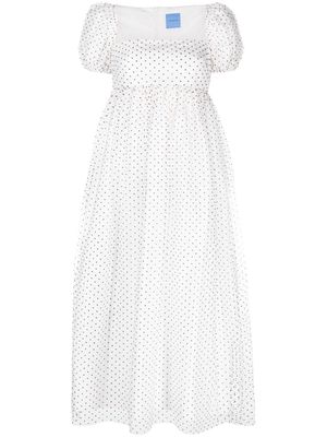 Macgraw Samantha micro-dot print midi dress - White