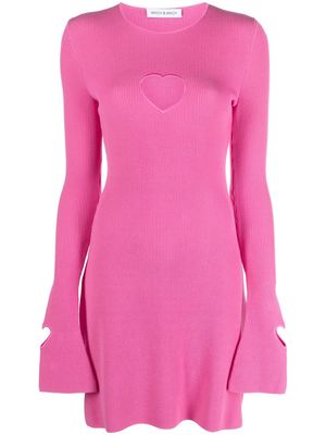 MACH & MACH Aimee-heart cut-out detail dress - Pink