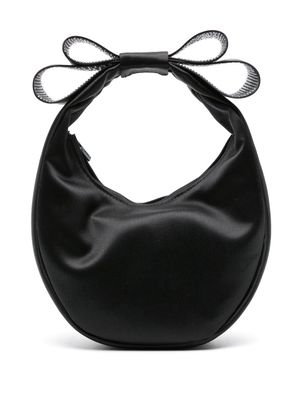 MACH & MACH bow-detail satin tote bag - Black