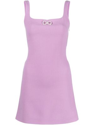 MACH & MACH bow-detail sleeveless minidress - Purple